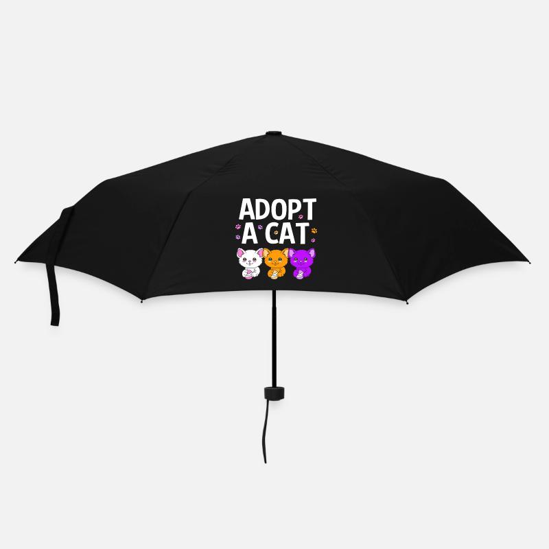 Katzenrettung Tierrechte Tierrettung Tierheim - Regenschirm (klein) - Schwarz