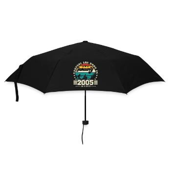 Janvier 2005. Cadeau d'anniversaire janvier 2005. - Parapluie standard - noir - Devant