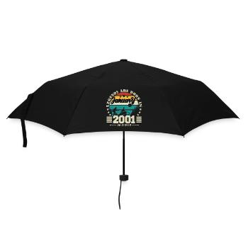 January 2001. Birthday gift January 2001. - Umbrella (small) - black - Front