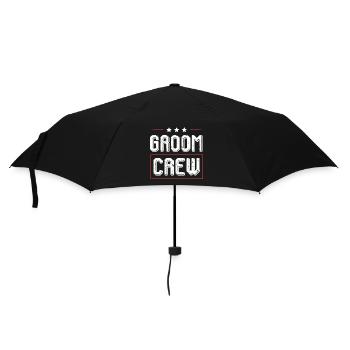 Groom Crew - Regenschirm (klein) - Schwarz - Vorne