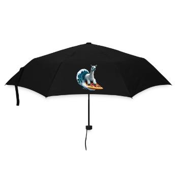 Pizza Vagues Alpaga Surfer - Parapluie standard - noir - Devant