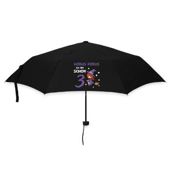 3. Geburtstag Hexerei Zauberei Hexe - Regenschirm (klein) - Schwarz - Vorne
