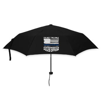 Polizei Polizist Polizeibeamte - Regenschirm (klein) - Schwarz - Vorne