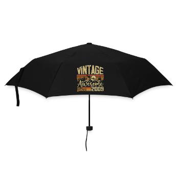 Vintage 2009 Retro Birthday Gift 2009 - Umbrella (small) - black - Front