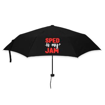 Sped is my jam - Regenschirm (klein) - Schwarz - Vorne