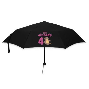 J’ai déjà 4 ans 4ème anniversaire - Parapluie standard - noir - Devant
