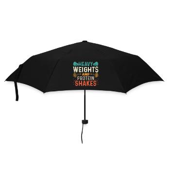 Musculation - Poids lourds et shakes protéinés - Parapluie standard - noir - Devant