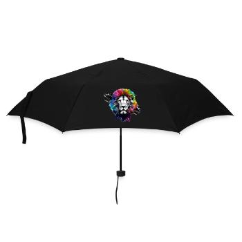 Lion coloré - Parapluie standard - noir - Devant