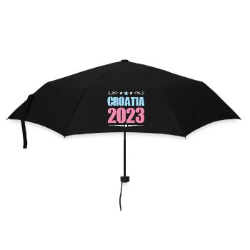 Croatia 2023 - Regenschirm (klein) - Schwarz - Vorne