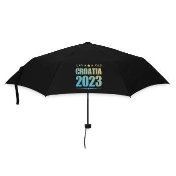 Croatia 2023 - Regenschirm (klein) - Schwarz - Vorne