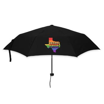 Regenbogen-Design Texas-Karte für LGBT+ Texaner - Regenschirm (klein) - Schwarz - Vorne