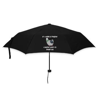 Taubenkot-Sloganentwurf für Taubenliebhaber - Regenschirm (klein) - Schwarz - Vorne