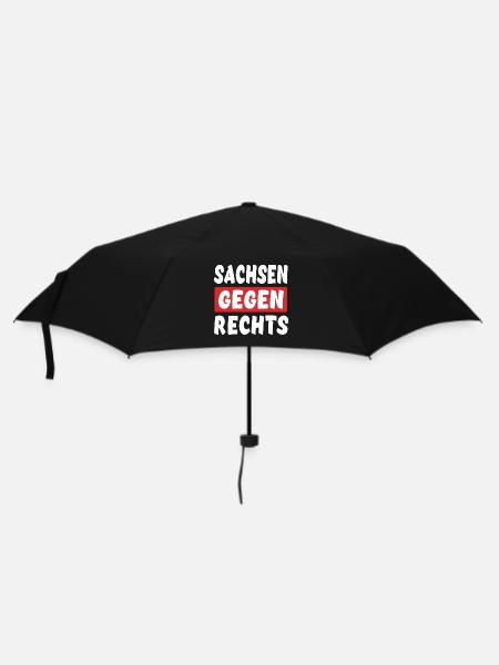 Sachsen Gegen Rechts - Rechts Nein Danke - Regenschirm (klein) - Schwarz
