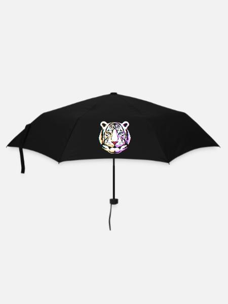 Weißer Tiger - Regenschirm (klein) - Schwarz