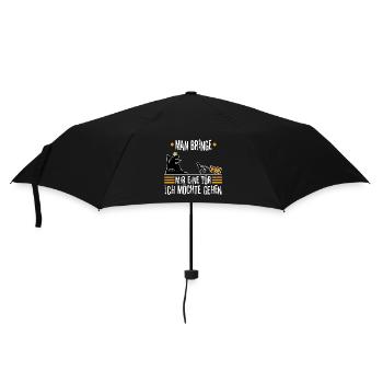 Man bringe mir eine Tür, ich möchte gehen - Regenschirm (klein) - Schwarz - Vorne