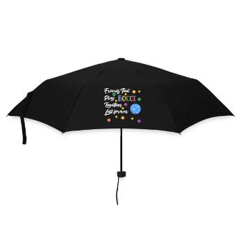 Boccia Boule Petanque - Regenschirm (klein) - Schwarz - Vorne