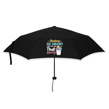 Stealing ice cream I don’t cone-done that behavior - Regenschirm (klein) - Schwarz - Vorne