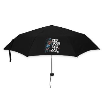 Fußball - Regenschirm (klein) - Schwarz - Vorne