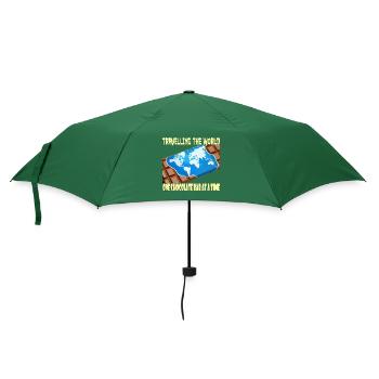 Travelling with a chocolate bar - Umbrella (small) - bottlegreen - Front