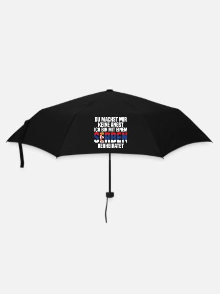 Du machst mir Keine Angst ich bin mit einem Serben - Regenschirm (klein) - Schwarz