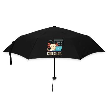 Codesolotl Pun Design for Axolotl Lovers - Umbrella (small) - black - Front