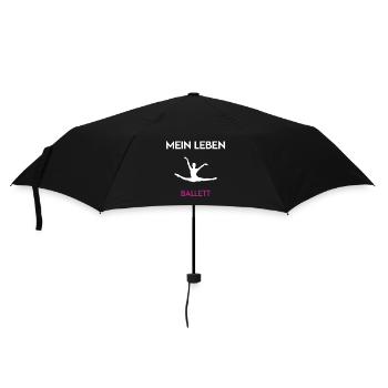 Ballett Mein Leben Ballettliebhaber Balletttänzer - Regenschirm (klein) - Schwarz - Vorne