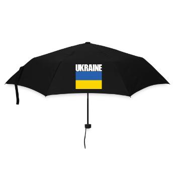 Ukraine and The Flag of Ukraine - Umbrella (small) - black - Front
