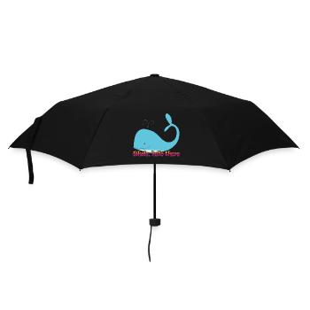 whale hello there - wal - Umbrella (small) - black - Front