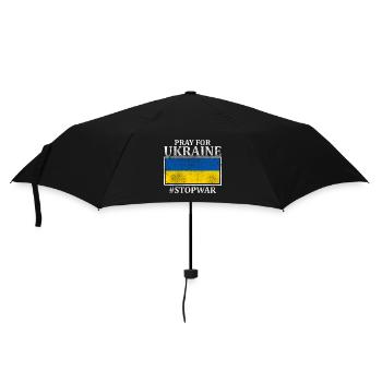Drapeau de la guerre en Ukraine - Parapluie standard - noir - Devant