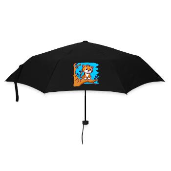 Tiger auf einem Baum - Regenschirm (klein) - Schwarz - Vorne