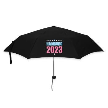 Hamburg 2023 - Regenschirm (klein) - Schwarz - Vorne