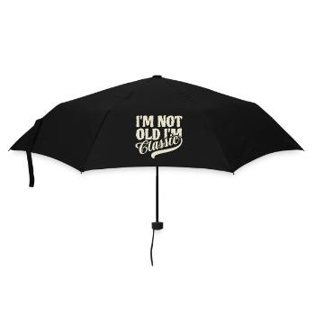 I'm not old I'm classic - Vintage Retro - Regenschirm (klein) - Schwarz - Vorne