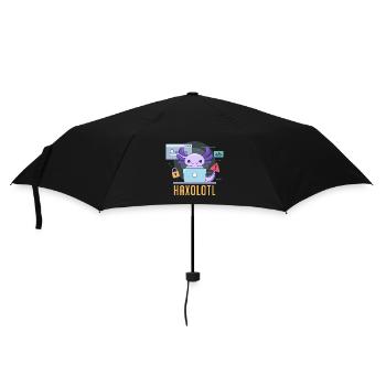Haxolotl Pun Design for Axolotl Lovers - Umbrella (small) - black - Front