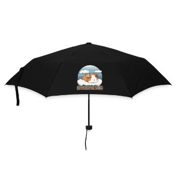 Meerschweinchen Schlafschweinchen - Regenschirm (klein) - Schwarz - Vorne