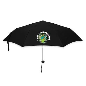 Leap Into Reading Frog Bookworm Love To Read Book - Umbrella (small) - black - Front
