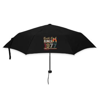 Herren Bester Papa Seit 1977 Vatertag Geschenk Fun - Regenschirm (klein) - Schwarz - Vorne