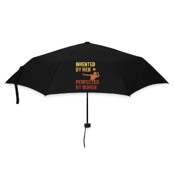 Invented by Men Perfected by Women Team Player - Umbrella (small) - black - Front