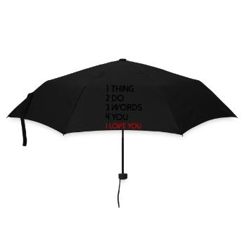 citations d’amour disant police d’amour de la Saint-Valentin - Parapluie standard - noir - Devant
