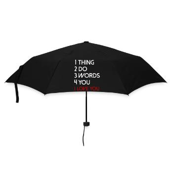 quotes love saying Valentine's Day love font - Umbrella (small) - black - Front