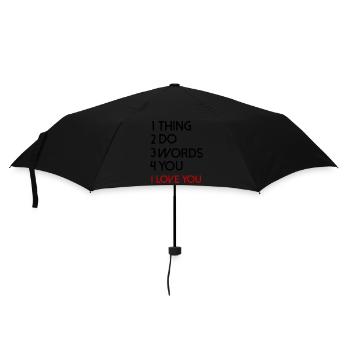quotes love saying Valentine's Day love font - Umbrella (small) - black - Front