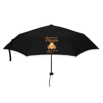 Ich nehm den Hund Teckel Dachshund Hund - Regenschirm (klein) - Schwarz - Vorne