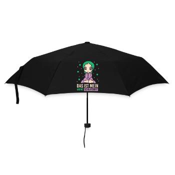 Das Ist mein Anime - Regenschirm (klein) - Schwarz - Vorne