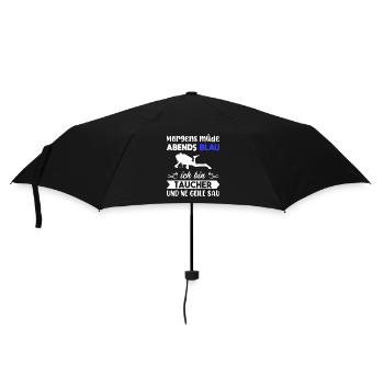 Morgens Müde Abends Blau Taucher - Regenschirm (klein) - Schwarz - Vorne