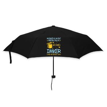 Morgens Müde Abends Blau Imker - Regenschirm (klein) - Schwarz - Vorne