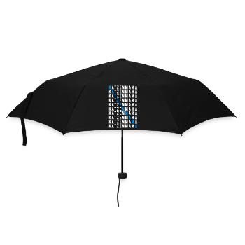 Katzenmama - Regenschirm (klein) - Schwarz - Vorne