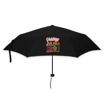 Vintage Juli 1991 31. Geburtstag Herren 31 Jahre - Regenschirm (klein) - Schwarz - Vorne