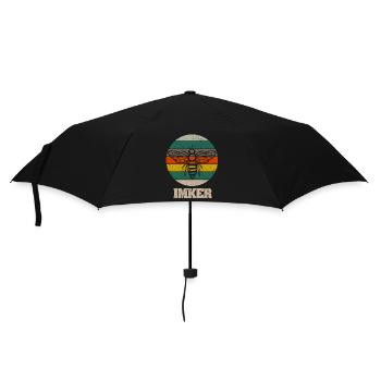 Hobbyimker Bienen Imker Retro - Regenschirm (klein) - Schwarz - Vorne