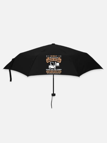 Lagerarbeiter Logistiker Stapler Staplerfahrer - Regenschirm (klein) - Schwarz