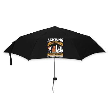Lagerarbeiter Logistiker Stapler Staplerfahrer - Regenschirm (klein) - Schwarz - Vorne