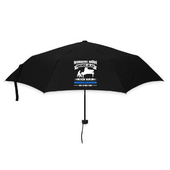 Morgens Müde Abends Blau Musiklehrer - Regenschirm (klein) - Schwarz - Vorne